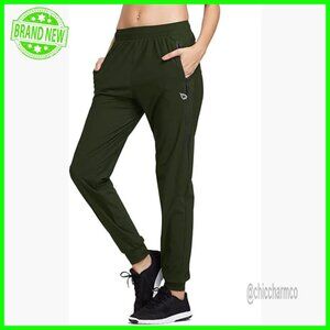 Women's Quick Dry Joggers with Zipper Pockets Lightweight Workout Pants